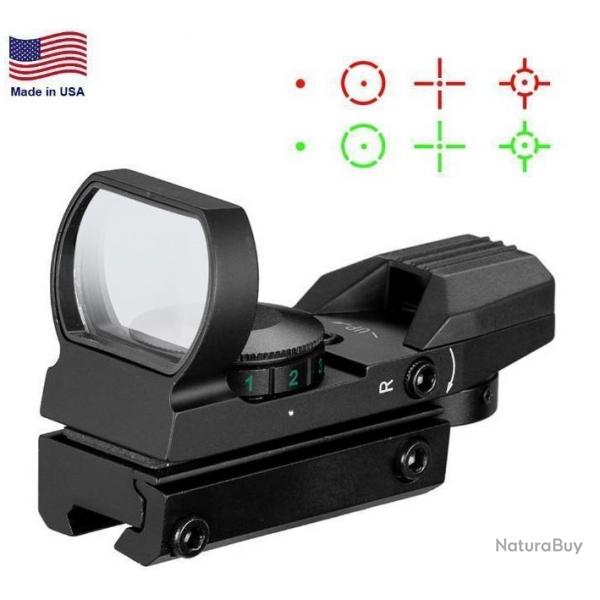 Lunette Viseur Holographique Point Rouge Vert 4 Rticules Lumineux  Electro dot SIGHT