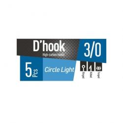 Hameçon Daiwa D'hook Circle Light - Pack 1/0 / Par 10 - 2/0 / Par 8