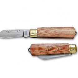 Couteau Kanetsune Slip Joint Craft Knife Lame Acier Carbone SK-4 Manche Bois Made Japan KT407