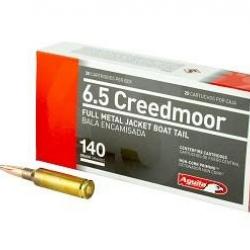 20 munitions AGUILA 6,5 creedmoor FMJBT 140 grains