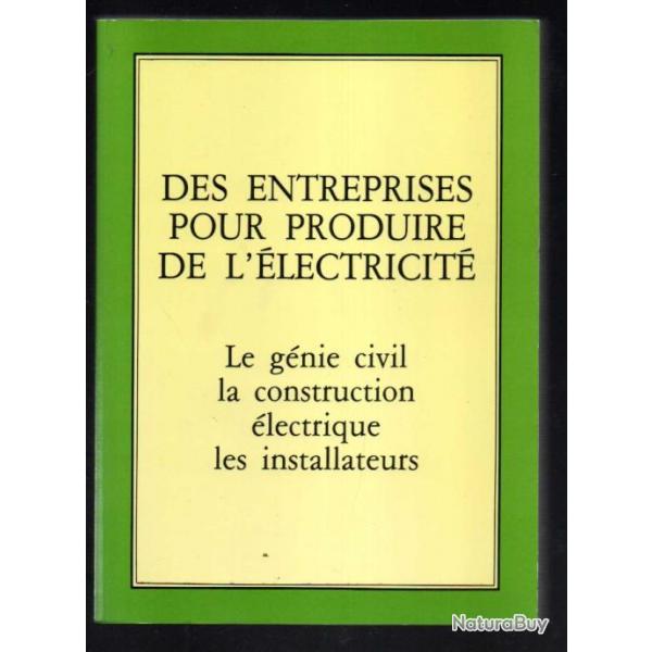 des entreprises pour produire de l'lecticit le gnie civil, la construction lectrique , les insta