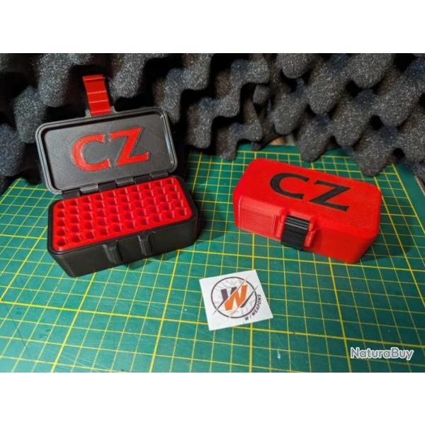 Boite de rangement pour munition 22lr avec custom logo CZ - Impression 3D