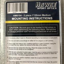 PAIRE DE COLLIERS HAWKE 25mm