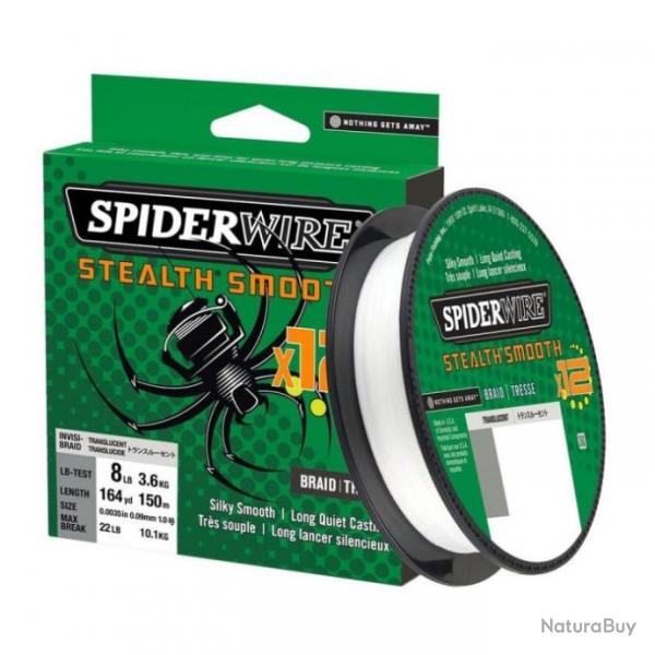 DP24FC - Tresse SpiderWire Stealth Smooth 12 - Translucide - 0.15mm / 16.5kg / 150m