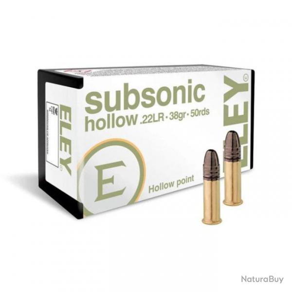 Munitions Eley Subsonic Hollow Point - Cal 22 LR - Par 50 - 38 / 1