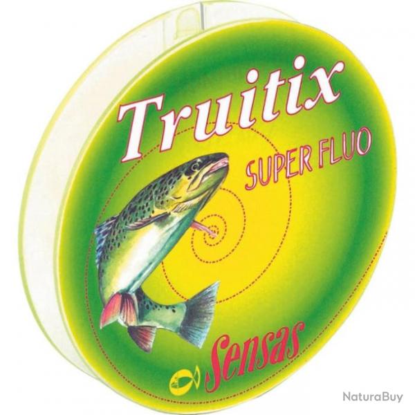 Nylon Sensas Truitix Jaune Fluo 100m - 1 / 0.20mm