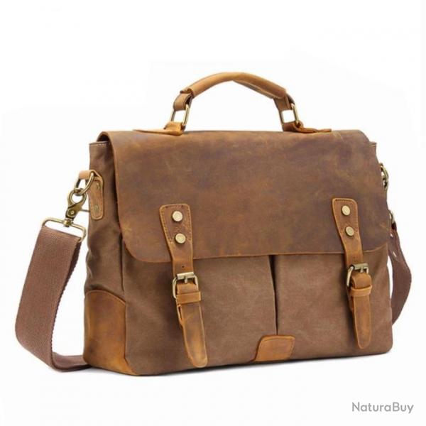 Sacoche Vintage en Cuir Crazy Horse - Sac  Bandoulire