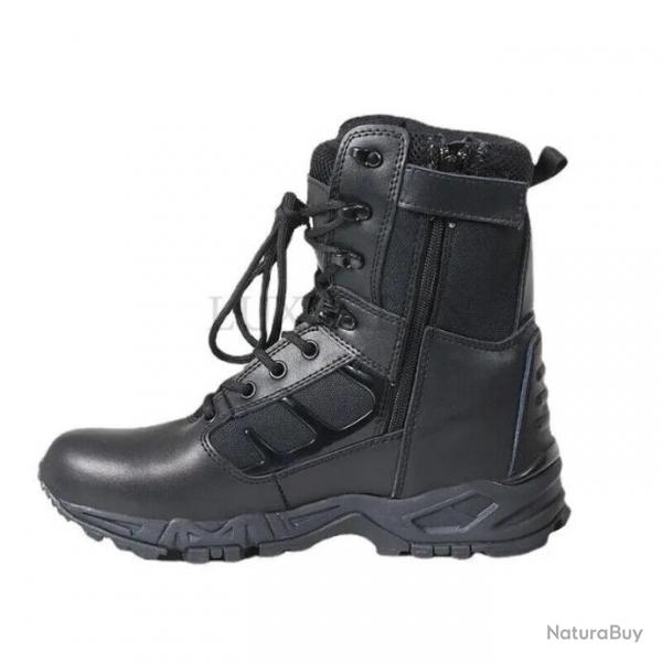 Bottes Noir Homme Cuir Artificiel Randonne Aventure Rsistante