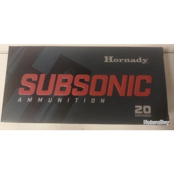 CARTOUCHES HORNADY 45-70 GVT 410GR SUB-X SUBSONIC