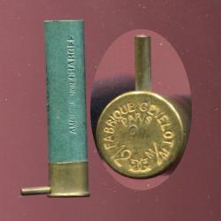Cal. 12 mm à broche - MARQUE GEVELOT - RARE douille de démonstration marquée : AMORCE NON CHARGEE