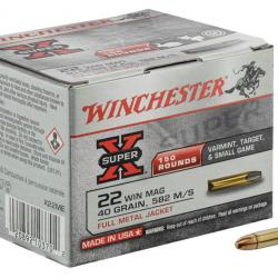 CARTOUCHES WINCHESTER SUPER X CAL 22 WIN MAG 40 GRAINS X150