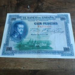 billet 100 pesetas  1925