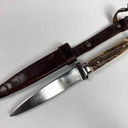 ANCIEN COUTEAU DE BOTTE DAGUE POIGNARD "MILITARY BOOT KNIFE" ANTON WINGEN JR OTHELLO SOLINGEN