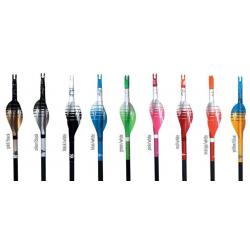 GASPRO - Plumes RECURVE EFFICIENT 1.75" GAUCHER (LH) ARGENT ET NOIR