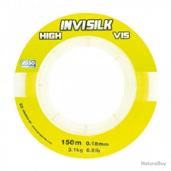 Nylon Asso Invisilk - 150 M - Jaune Fluo 18/100-3,1KG