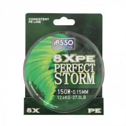 Tresse Asso Perfect Storm 8X Pe - 150 M - Verte 15/100-12,4KG