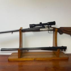 Fusil juxtaposé mixte Franz Sodia cal 20/70 et 7x57r