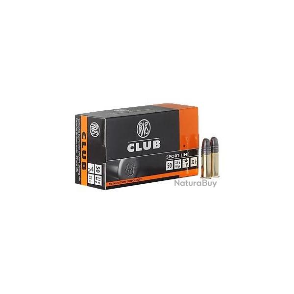 Cartouches RWS 22 LR Club 10 boites ( 500 munitions )