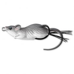 Leurre Live Target Hollow Body Mouse 6cm 6cm 11g Grey / White