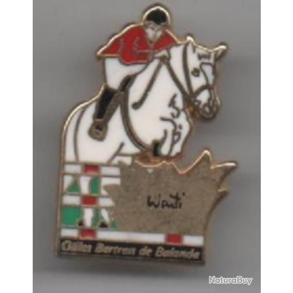 Pin's Cheval Sports Hippique Zamac Dor  L'or Fin Waiti Gilles Bertran De Balanda Ref 1716