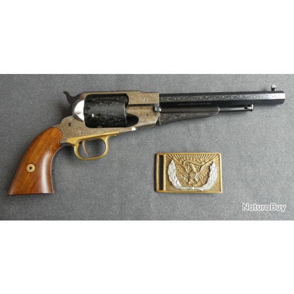 Beau revolver Remington cal 44 PN en finition grav de luxe fabrication Pietta