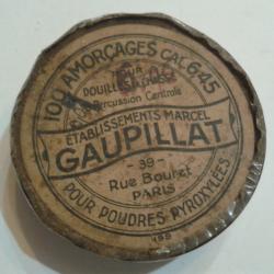 Rare Boite de 100 amorces 6.45 Marcel Gaupillat Non ouverte