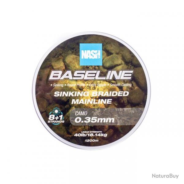 Tresse NASH Baseline Sinking Braid Camo 0.20mm 600m