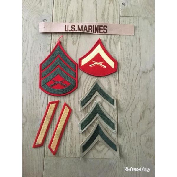 Lot d'insigne tissus patch USMC US Marines Corps