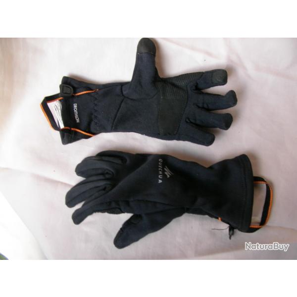 PAIRE DE GANTS NOIR POUR BEBE QUECHUA DECATHLON