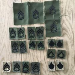 Lot d'insignes tissus patch pattes de col US Army