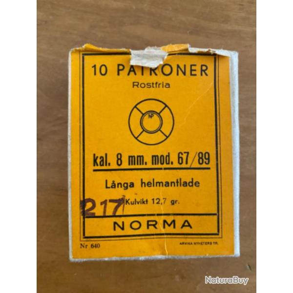 Bote vide de 10 patroner kal 8mm mod 67/89 par Norma