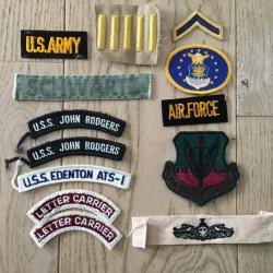 Lot d'insignes tissus patch US Army Armée Américaine