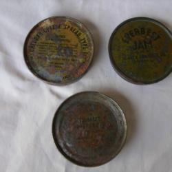 WW2/POSTWAR US LOT DE 3 CONSERVES MILITAIRES AMERICAINES NON OUVERTES