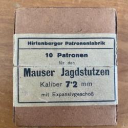 Boîte vide Hirtenberger pour 10 patronen fur den mauser jagdstutzen kaliber 7,2mm