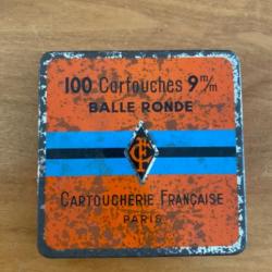Boîte vide Cartoucherie Française pour 100 cartouches 9mm balle ronde
