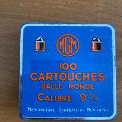 Boîte vide MGM pour 100 cartouches 9mm balle ronde