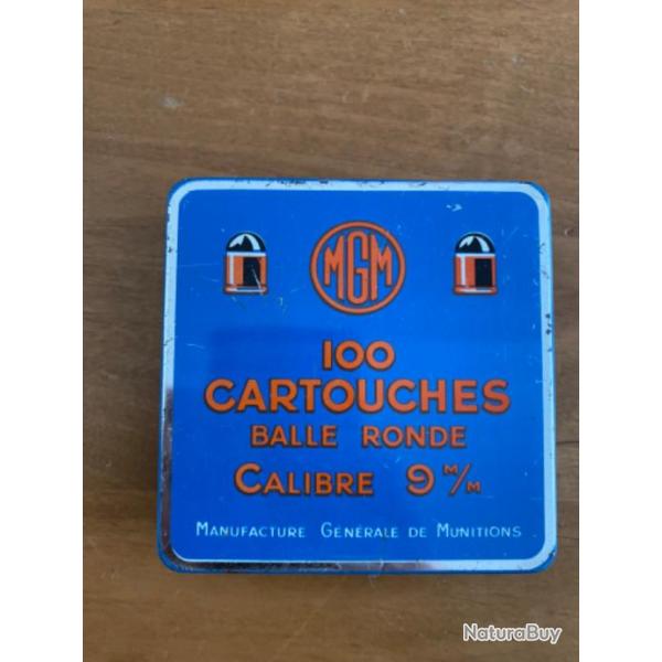 Bote vide MGM pour 100 cartouches 9mm balle ronde