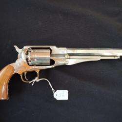 Revolver remington 1858 pietta vintage carcasse acier nickelée