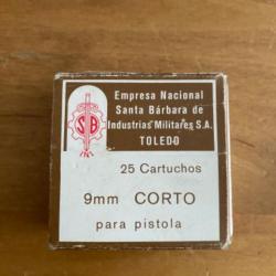 Boîte vide pour 25 cartouches 9mm court par Santa Barbara Toledo
