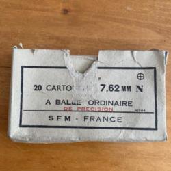 Boîte vide SFM armée française pour 20 cartouches 7,62mm nato  a balle ordinaire de précision