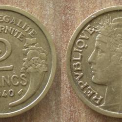 France 2 Francs 1940 Piece Morlon Frcs Frs Frc