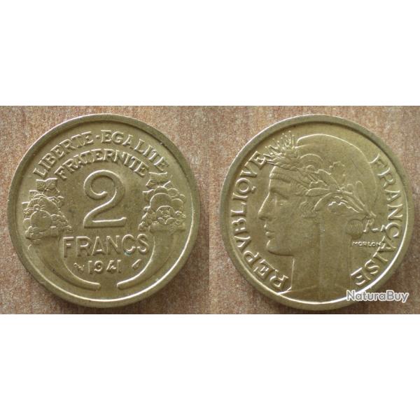 France 2 Francs 1941 Morlon Piece Frcs Frs Frc