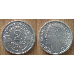 France 2 Francs 1946 Neuve Morlon Piece Frcs Frs Frc