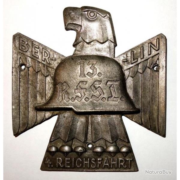 PLAQUE ALLEMANDE du IIIme REICH.  /8489