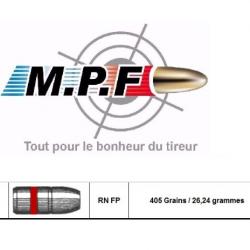 Ogives MPF plomb graissée. 45-70 RN FP 405 Gr Di 458" par 500 Projectiles. en port gratuit