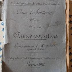 Manuel militaire de 1894 sur les armes à feu portatives.Et armes blanches.