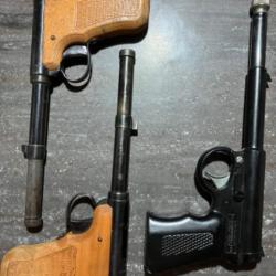 lot 3 pistolets à air comprime   2X Diana numéro 2 et 1 Umarex Harrington (England)