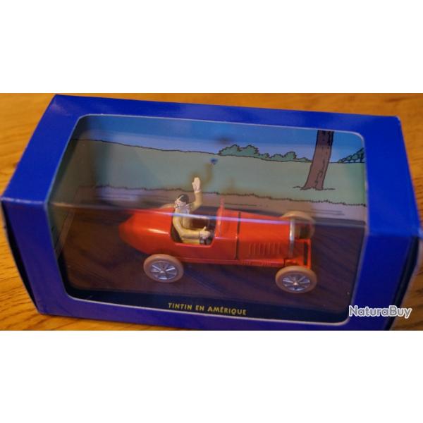 UN TRES BEAU MODELE REDUIT-1/43me DE TINTIN EN AMERIQUE- BOLIDE DE BOBBY SMILES
