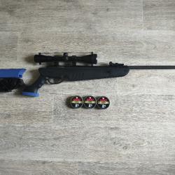 Carabine à plombs Swiss Arm TG1 Nitro piston cal.4.5mm 19,9J + lunette 4x40 +3 boites Gamo Pro Match