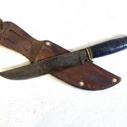 Ancien Couteau poignard de Scout Chantier de Jeunesse Sabatier Jeune avec son étui année 1940/50 ww2
